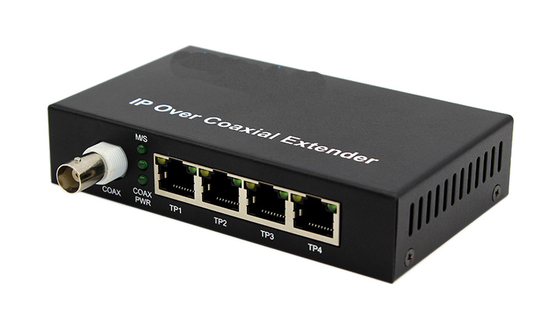 10 / 100M PoE su Ethernet Coaxial Extender e POE su Coax 4 Ethernet Ports 1 BNC