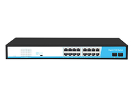Supporto completo VLAN di gigabit del commutatore di rete di POE di 16 porti con 2 porti della fibra