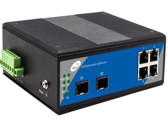 Commutatore diretto della fibra di Ring Loop SFP scanalature di SFP di 2 gigabit + 4 porti di Gigabit Ethernet