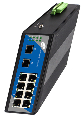 Switch Gigabit Smart SFP a 8 porte Industrial Ring Loop gestito 8 POE e 2 SFP