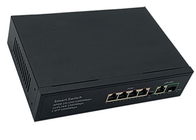 Commutatore della fibra di Ethernet di POE di gigabit di 4+1+1 di POE del commutatore 4 porto di POE con 1 porto di tratta in salita del porto 1 di SFP