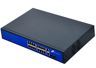 Commutatore di PoE di gigabit di 16 porti con 16 porti di POE e 2 porti di SFP 2 e di Ethernet