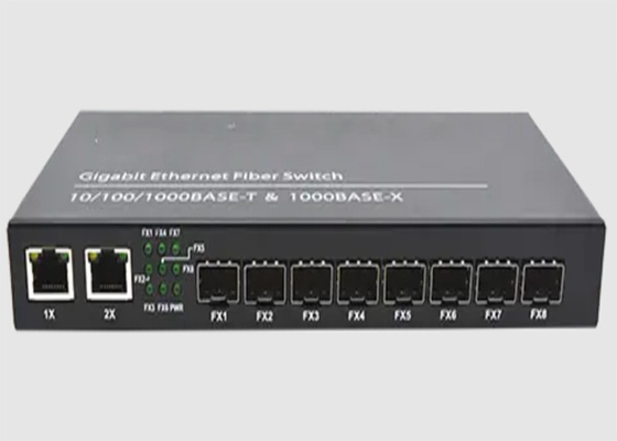 2 porti del commutatore 8 1000FX SFP di Ethernet della fibra della porta Ethernet 10/100/1000TX