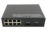 Convertitore di media della fibra con la fibra di 10/100/1000mbps o di 10/100mbps 1 SFP e 8RJ45
