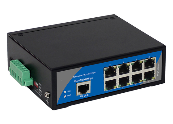 9 ferrovia di BACCANO della cassa del porto 100M Industrial Ethernet Switch IP40/supporto di alluminio della parete