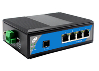 Industrial Din Rail SFP Fiber Switch 1 slot SFP e 4 porte Ethernet