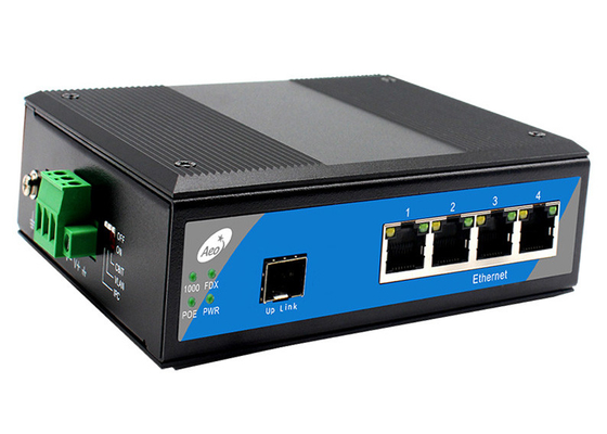 Single Mode Single Fiber SFP Fiber Switch con 1 slot SFP e 4 porte Ethernet