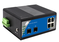 Interruttore ottico IP40 SFP Single Mode Single Fiber con 2 slot SFP e 4 porte Ethernet