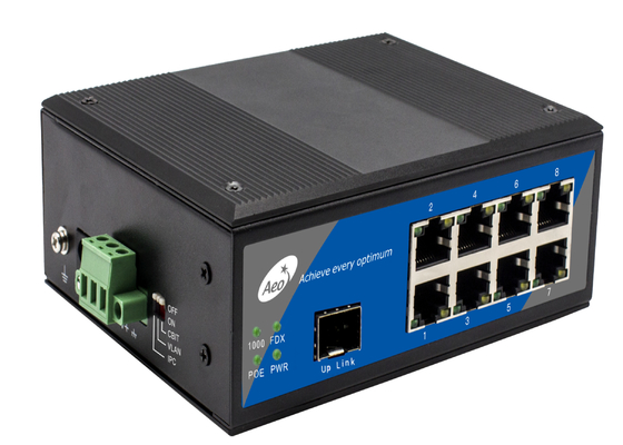 Interruttore Ethernet POE a singola porta di fibra con alimentazione esterna 8 porte