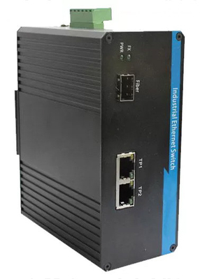 Interruttore a fibra Ethernet industriale 1 porta 100BASE SFP + 2 porte 10 / 100BASE-T