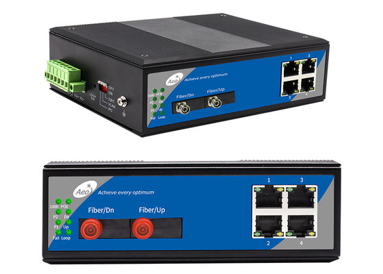 Gigabit completo di POE del porto a fibra ottica industriale del commutatore 4