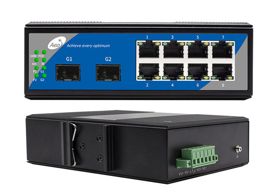 Il commutatore di Gigabit Ethernet di 8 porti con SFP 1310/1550nm ha diretto 2 di POE 8 e di SFP porte Ethernet