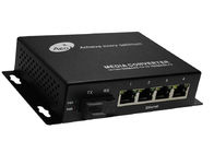 Convertitore multimediale Ethernet POE a 4 porte con 1 porta SC e 4 porte POE