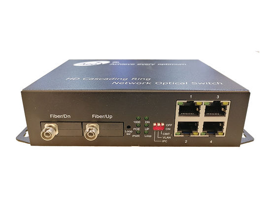 Porto ottico di Ethernet 2 pieni di POE di gigabit 4 del commutatore di Ring Loop Fiber POE