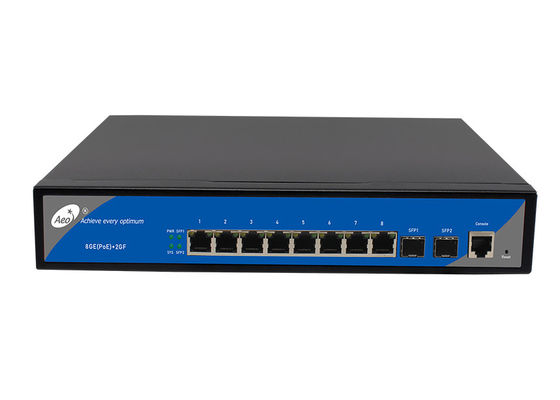 IP30 8 il porto POE ha diretto il gigabit POE del commutatore 8 porto di SFP di 2 gigabit