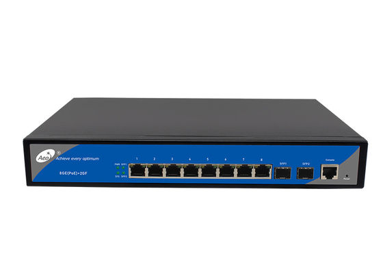 Scanalature di SFP del porto 2 di POE del commutatore 8 di gigabit dirette porto IP30 8