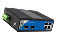 Ethernet a fibra ottica del commutatore 4 del porto pieno di gigabit 4 2 scanalature di SFP