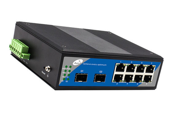 Commutatore diretto della fibra di 8+2 SFP con 8 porti di POE e 2 scanalature di SFP