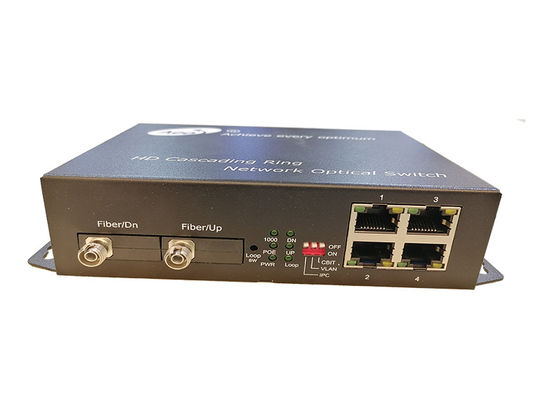 Ethernet completa precipitante a cascata di gigabit 4 del commutatore a fibra ottica di Ethernet 2 porti ottici