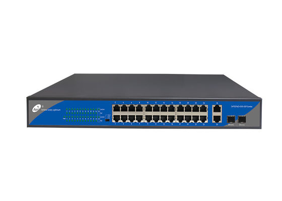 10/100M 24 commutatori della fibra di SFP del porto, 24 commutatori di POE del porto con SFP