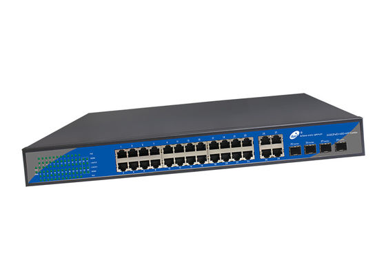 24 commutatori della fibra di SFP di gigabit del porto, commutatore a 19 pollici di 10/100/1000M POE