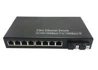 convertitore 10/100M Or di media di Ethernet 2Fiber e 8RJ45 10/100/1000M