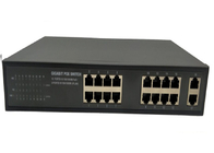 Commutatore di POE Gigabit Ethernet con 16 porti di POE 2 porti di tratta in salita