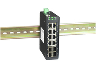 Porti industriali di Ring Ethernet Fiber Switch 8GE UTP+4 SFP della ferrovia di guida