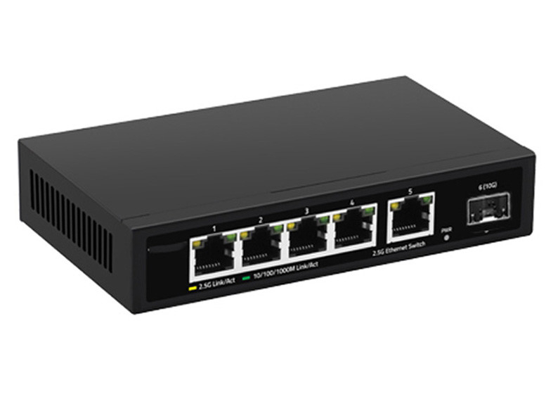 Commutatore di G del porto 2,5 del commutatore 5 della fibra di Ethernet di DC12V con la tratta in salita di 10G SFP+