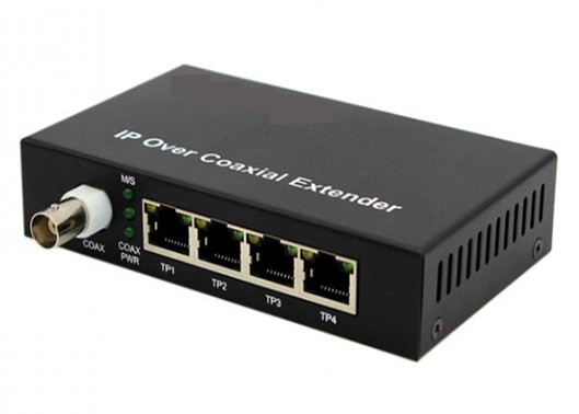 10/100Mbps POE over Coax EOC Converter 2KM con 1 BNC e 4 porte Ethernet POE