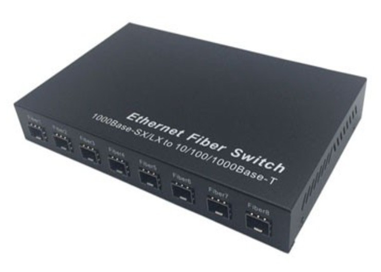 Gigabit Fiber SFP Switch 1.25Gbps 8 porte Fiber SFP e 2 porte RJ45