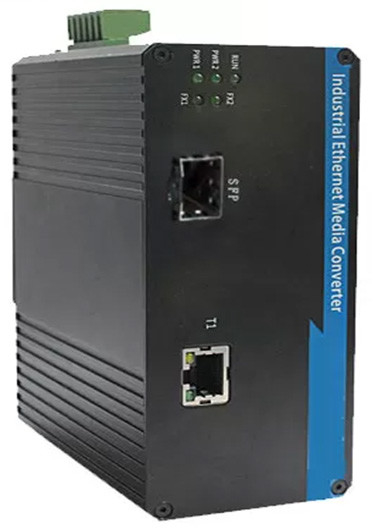 Interruttore a fibra SFP industriale 1 porta 100BASE SFP + 1 porta 10 / 100BASE-T