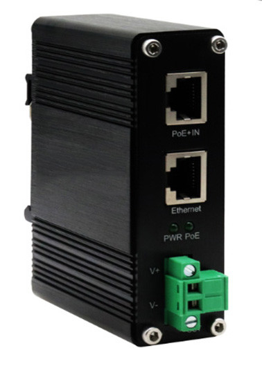 DIN-Rail Industrial 802.3bt Gigabit PoE++ Splitter Voltaggio di uscita 24VDC