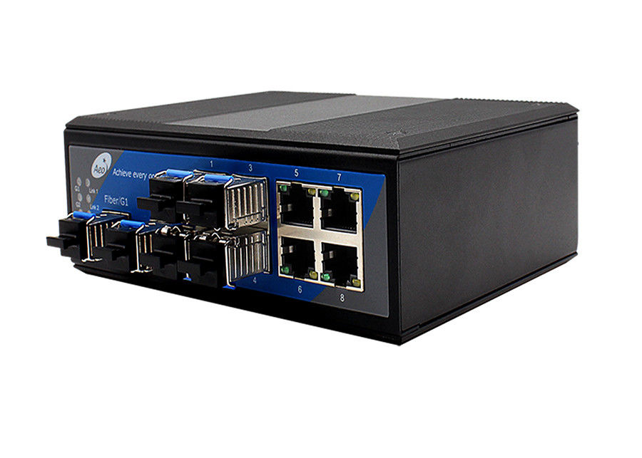 Commutatore della fibra di Ethernet di 10 porti con 6 SFP e 4 porte Ethernet