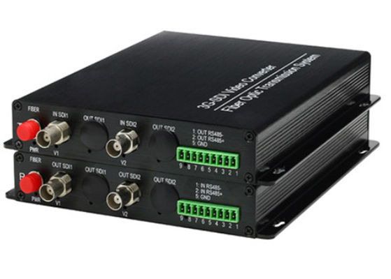 2CH 3G SDI HD SDI al porto ottico del convertitore 2 BNC 1 a fibra ottica